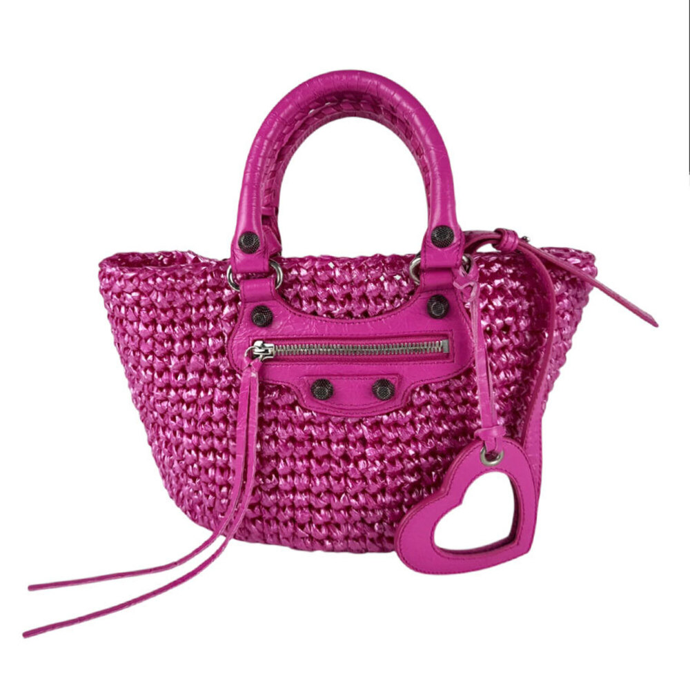 Balenciaga BALENCIAGA Shoulder Bag Handbag Le Cagoule Panier Small Leather Po...